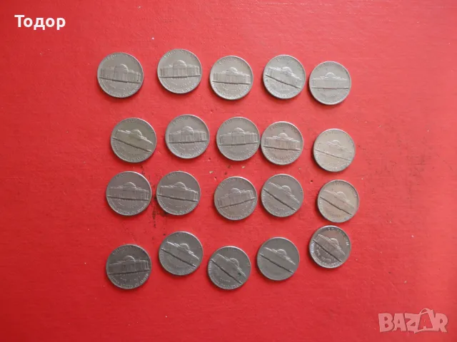 5 цента САЩ Лот американски монети центове 3, снимка 4 - Нумизматика и бонистика - 48431652