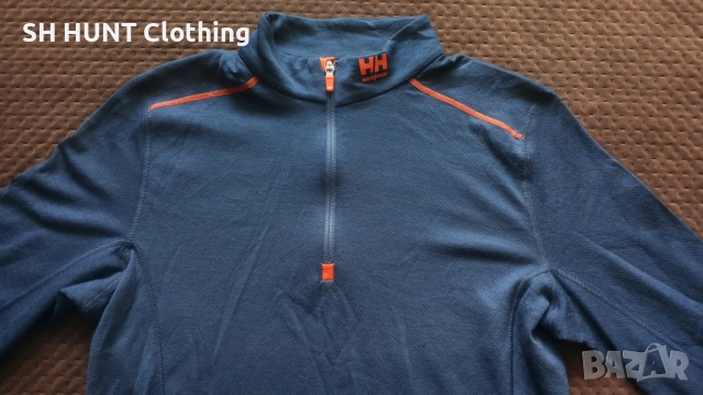 HELLY HANSEN LIFA Base Layer Merino Half Zip Work размер L работна термо блуза W4-353, снимка 6 - Блузи - 52038320