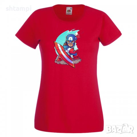 Дамска тениска Marvel Captain America Игра,Изненада,Подарък,Геймър,, снимка 4 - Тениски - 36740942