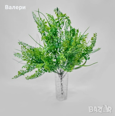 Изкуствена зелена аранжировка – Естествена свежест без поддръжка, снимка 3 - Изкуствени цветя - 53194335