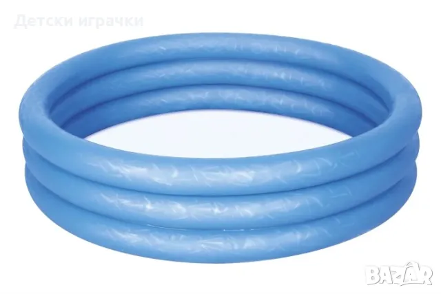 Детски надуваем басейн Bestway, 122 х 25 см, PVC, неон, син/червен, снимка 5 - Басейни и аксесоари - 49925830