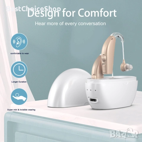 слухови апарати за възрастни хора с функция за намаляване на шума и контрол на силата на звука, снимка 7 - Слухови апарати - 54019963