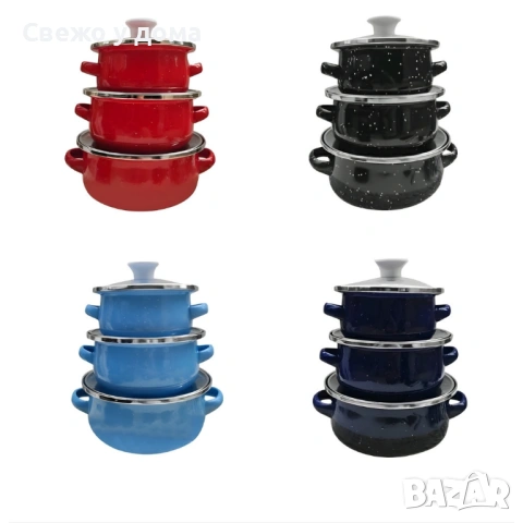 Комплект от 3 тенджери - 16см, 18см, 20см, снимка 4 - Съдове за готвене - 54170918