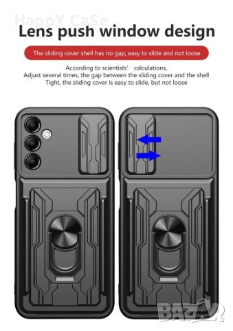 Samsung Galaxy A14 A34 A54 / RING CARD SLOT Удароустойчив кейс, снимка 4 - Калъфи, кейсове - 40295036