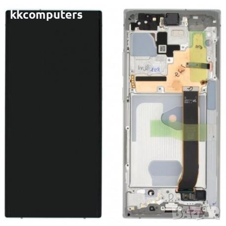 LCD Дисплей за Samsung SM-G908F S22 Ultra / GH82-27488C / 27489C / Тъч скрийн + рамка / Бял / Оригин