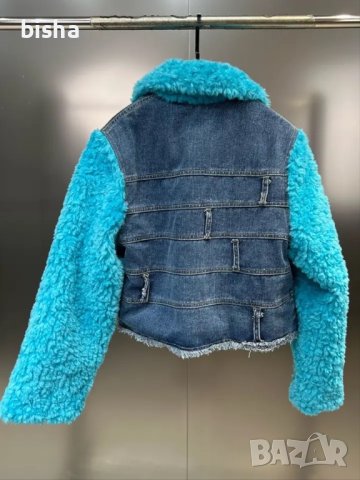 Дънково яке от две материи, снимка 2 - Якета - 44238338