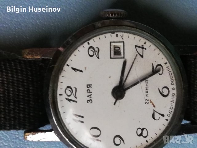 ЗАРЯ 22 КАМЪКА СТАР РЯДЪК МОДЕЛ РУСКИ ДАМСКИ ЧАСОВНИК СДЕЛАНО в СССР 14569, снимка 6 - Антикварни и старинни предмети - 37376349