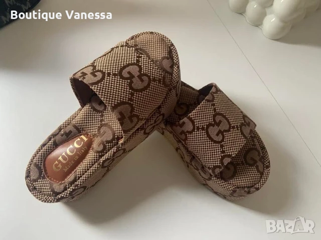 Дамски чехли Gucci , снимка 2 - Чехли - 50991471