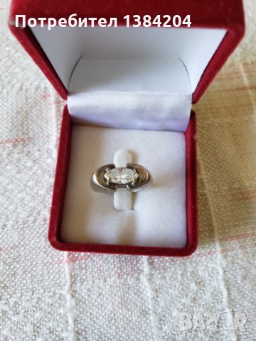 Сребърен пръстен с цирконий, снимка 3 - Пръстени - 29167606