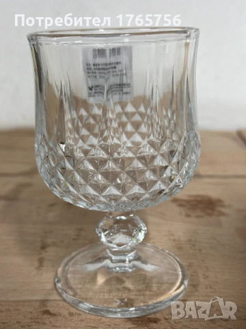 Комплект от 6 бр. чаши за вино със столчета за елегантно сервиране, снимка 3 - Чаши - 53088122