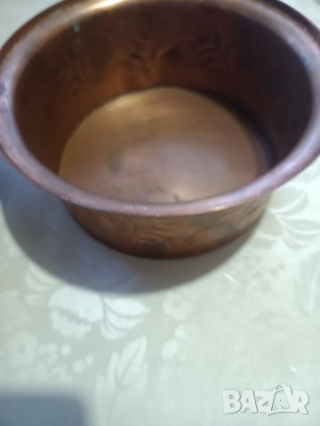 Стара медна тенджера медна изработка, снимка 6 - Антикварни и старинни предмети - 39553666