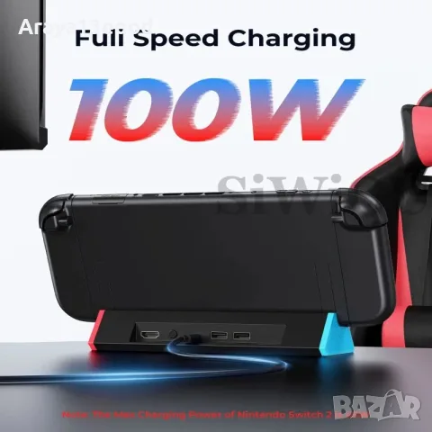 Преносима ТВ докинг станция за Nintendo Switch 2 – 4K@120Hz HDMI, снимка 5 - Аксесоари - 55921667