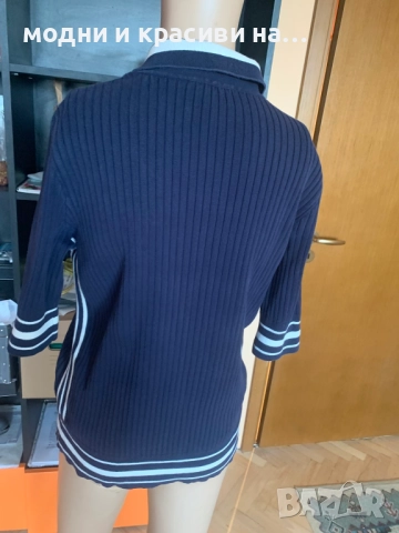 Дамска блуза Tory Burch тип polo shirt  размер S/M, снимка 3 - Тениски - 52703853