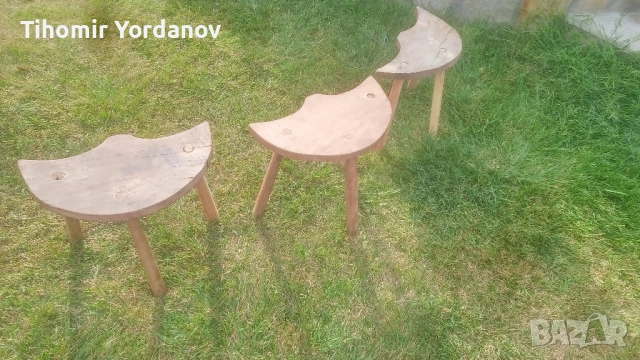 Трикрако столче -3 броя., снимка 2 - Антикварни и старинни предмети - 51500179