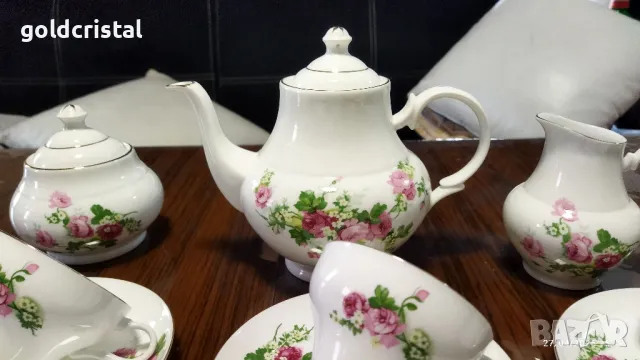 фин костен порцелан Франция чаши за кафе чай , снимка 4 - Антикварни и старинни предмети - 50093345