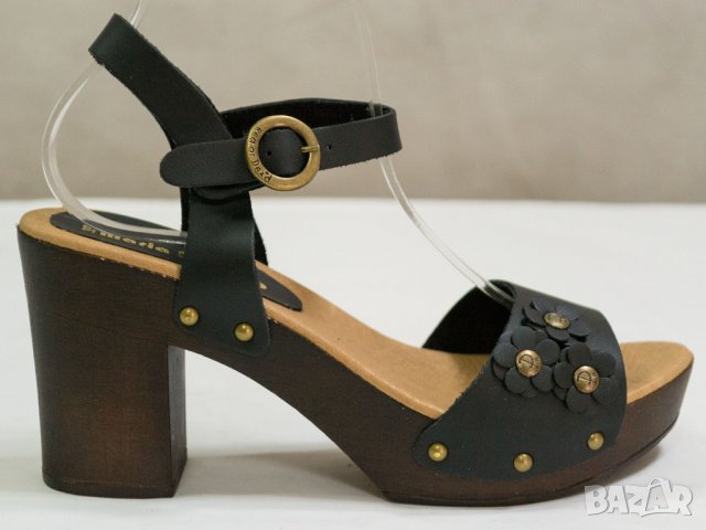Дамски кожени сандали в черно марка Maria Barcelo 39, снимка 3 - Сандали - 38471103