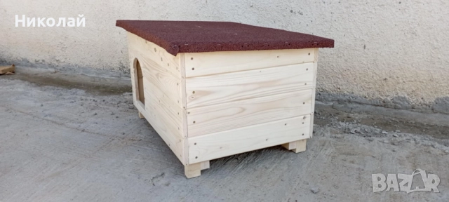 Голяма дървена къща за котки , къща колиба за коте куче , комашен любимец семейство котки, снимка 4 - За кучета - 52238749