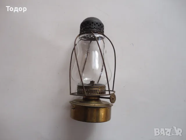 Немска бронзова газена лампа фенер Orion, снимка 2 - Антикварни и старинни предмети - 49621518