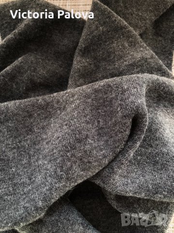 Красив сив вълнен шал TRIANGLE TRENDS унисекс., снимка 2 - Шалове - 31246821