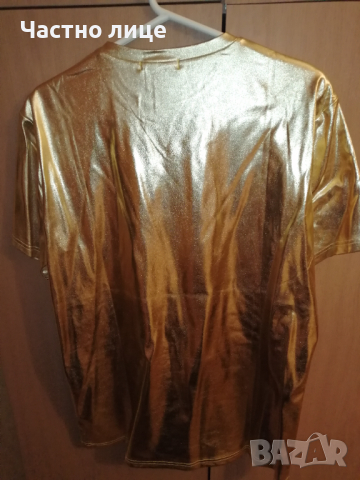 Продавам златна тениска, снимка 3 - Тениски - 44681562