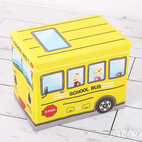 1520 Детска сгъваема кутия за съхранение на играчки АВТОБУС, снимка 2 - Други - 29131166