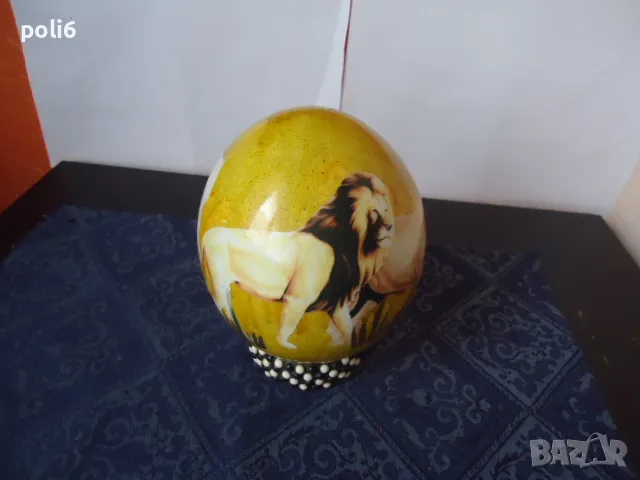 щраусово яйце от Африка, снимка 4 - Декорация за дома - 48675444