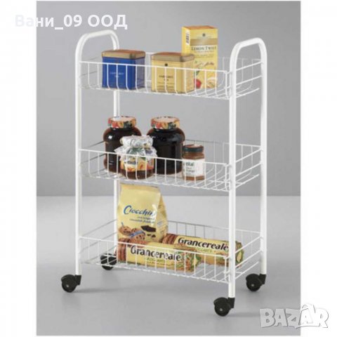 Практичен подвижен стелаж на 3 нива, на колелца, снимка 4 - Други стоки за дома - 31786214