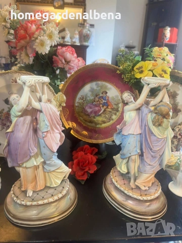 Порцеланова фигурална група „Two Graces" · Vion & Baury · France · Circa 1820 — рядка антика