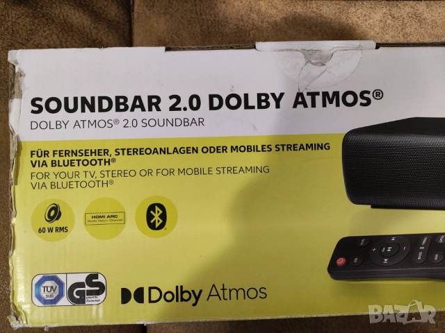 SwitchOn саундбар/soundbar, 2,0 ch, Dolby Atmos,60 W, HDMI (eARC) , снимка 5 - Аудиосистеми - 52961649