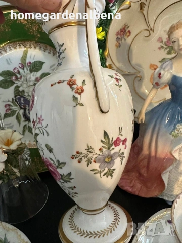 Колекционерска Ваза Spode "Chatsworth" | Cabinet Collection | 25 см, снимка 4 - Вази - 54212206