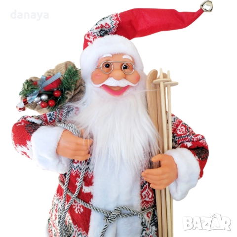 6223 Голяма фигура на Дядо Коледа коледна украса за интериор, 63 см, снимка 2 - Декорация за дома - 52024673