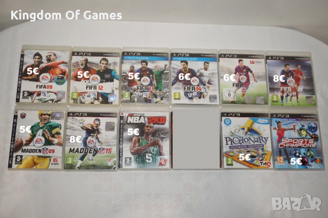 Игри за PS3 Fifa 16 15 14 13 12 09/Madden 09/Madden 15/Pictionary/NBA 2K9/Sports Champions