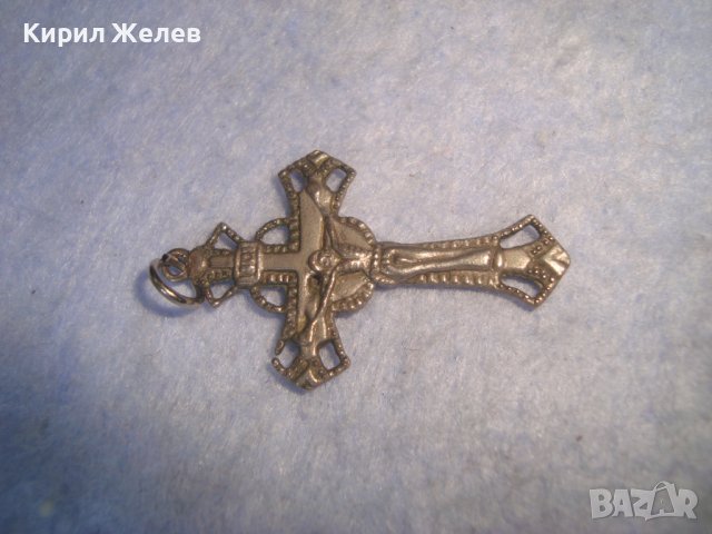 ПОСРЕБРЕНО СТАРО РЕЛЕФНО РАЗПЯТИЕ КРЪСТЧЕ АЖУРНО ДВУСТРАННО 27499, снимка 5 - Антикварни и старинни предмети - 36902163