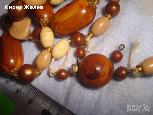 МНОГО СТАРА ОГЪРЛИЦА с ФАТУРАН - КЕХЛИБАР БАКЕЛИТ и МЪНИСТА МАЙСТОРСКА ИЗРАБОТКА РЕТРО КОЛИЕ 27960, снимка 15 - Антикварни и старинни предмети - 37094922