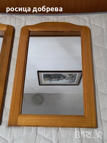 Огледала с рамки от естествено дърво (чам), размер 60/40см. - 15 евро за брой , снимка 3 - Огледала - 54075943
