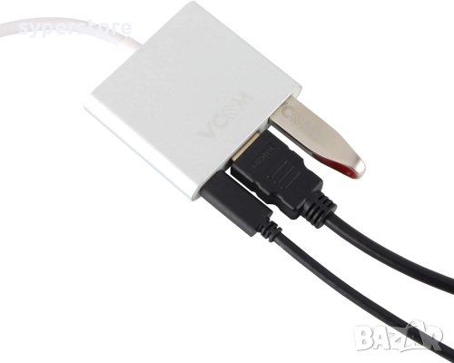 USB Хъб USB Преобразувател VCom SS001225, USB Type C Хъб, 3-in-1 Docking Station , снимка 2 - Кабели и адаптери - 33986924