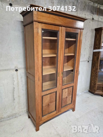 Уникална витрина,библиотека в стил Сецесион, снимка 3 - Секции и витрини - 52996763