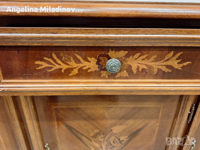 Луксозен комод, скрин, шкаф с богата Интарзия , снимка 8 - Шкафове - 52818498