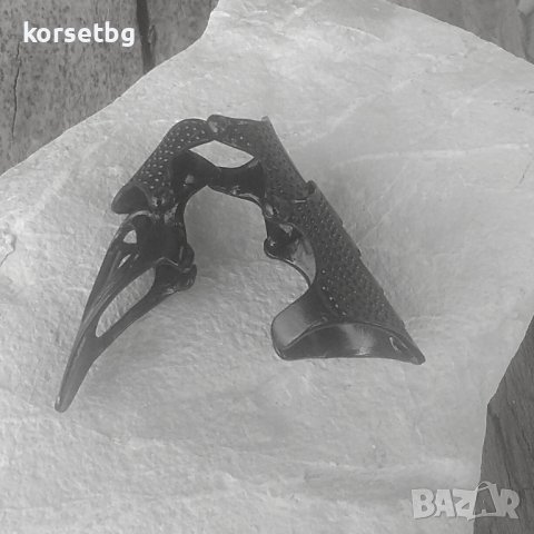 Унисекс пръстен за целия пръст в черен цвят 8021, снимка 4 - Пръстени - 39449476