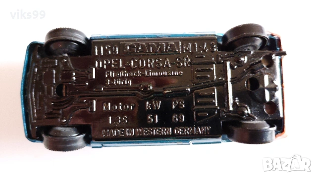 OPEL CORSA-SR - GAMA Made in West Germany 1:43, снимка 8 - Колекции - 54244037