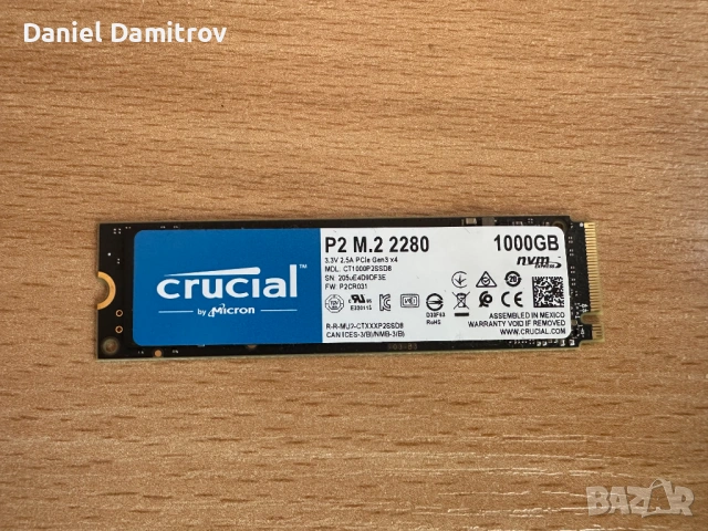 Crucial P2 1TB SSD NVMe