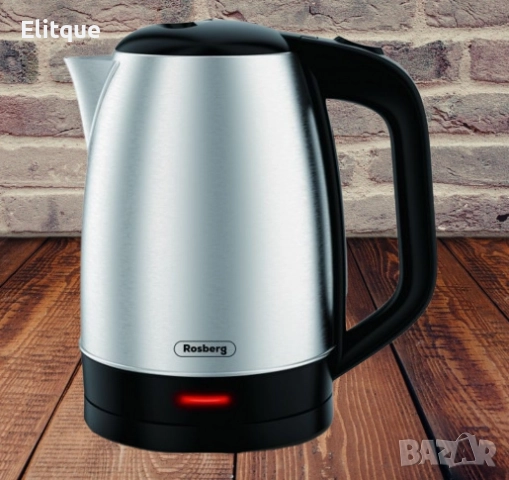 Електрическа кана Rosberg R51230N, 1800W, 1.7л., Корпус неръжд. стомана, S/S, 2 ГОДИНИ ГАРАНЦИЯ, снимка 4 - Друга електроника - 52888933
