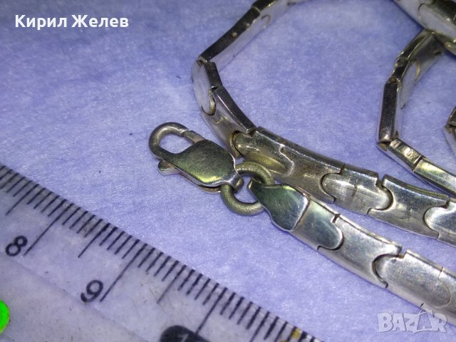 ПРЕКРАСЕН СРЕБЪРЕН ЛАНЕЦ СРЕБРО MZ 925 сДЕБЕЛО ПОКРИТИЕ от БЯЛО ЗЛАТО Ръчно БУТИКОВО ИЗДЕЛИЕ 39918, снимка 14 - Колиета, медальони, синджири - 42657187