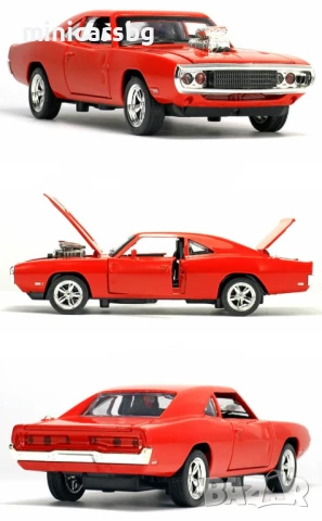 Метални колички: 1970 Dodge Charger R/T Muscle (Fast & Furious), снимка 11 - Колекции - 50469826