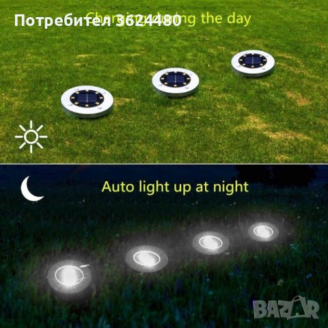 Соларни лампи за градина , снимка 3 - Лед осветление - 39988935