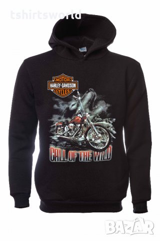 Нов мъжки суичър с дигитален печат Motor Harley Davidson Cycles - Call of the wild, снимка 1 - Суичъри - 31572939