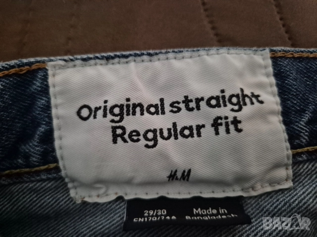 МЪжки дънки HM Straight Regular Jeans -размер 29/30, снимка 9 - Дънки - 56241919