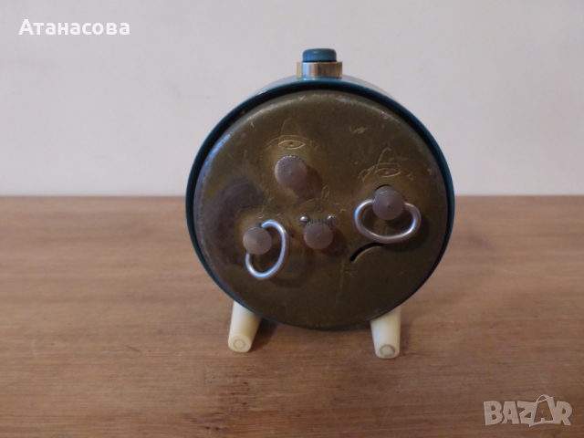 Будилник часовник Слава 2 крачета син корпус, снимка 6 - Антикварни и старинни предмети - 44795053