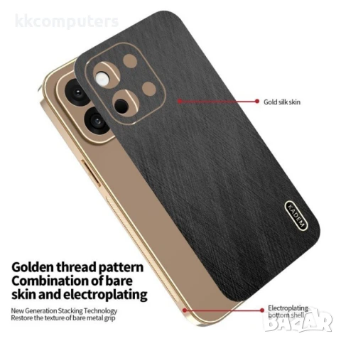 OnePlus 13s 5G / OnePlus 13T 5G KADEM Electroplating Silk Texture PU + TPU Калъф и Протектор, снимка 6 - Калъфи, кейсове - 51263553