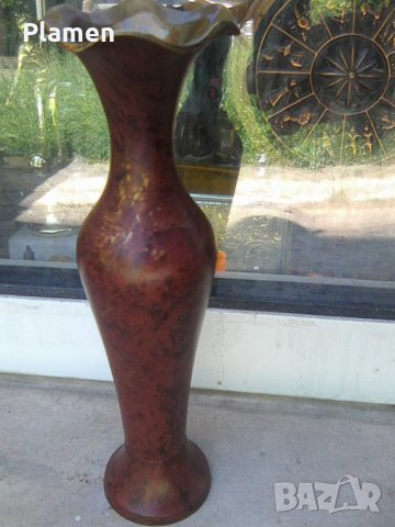 Стара месингова ваза, снимка 1 - Антикварни и старинни предмети - 36753382